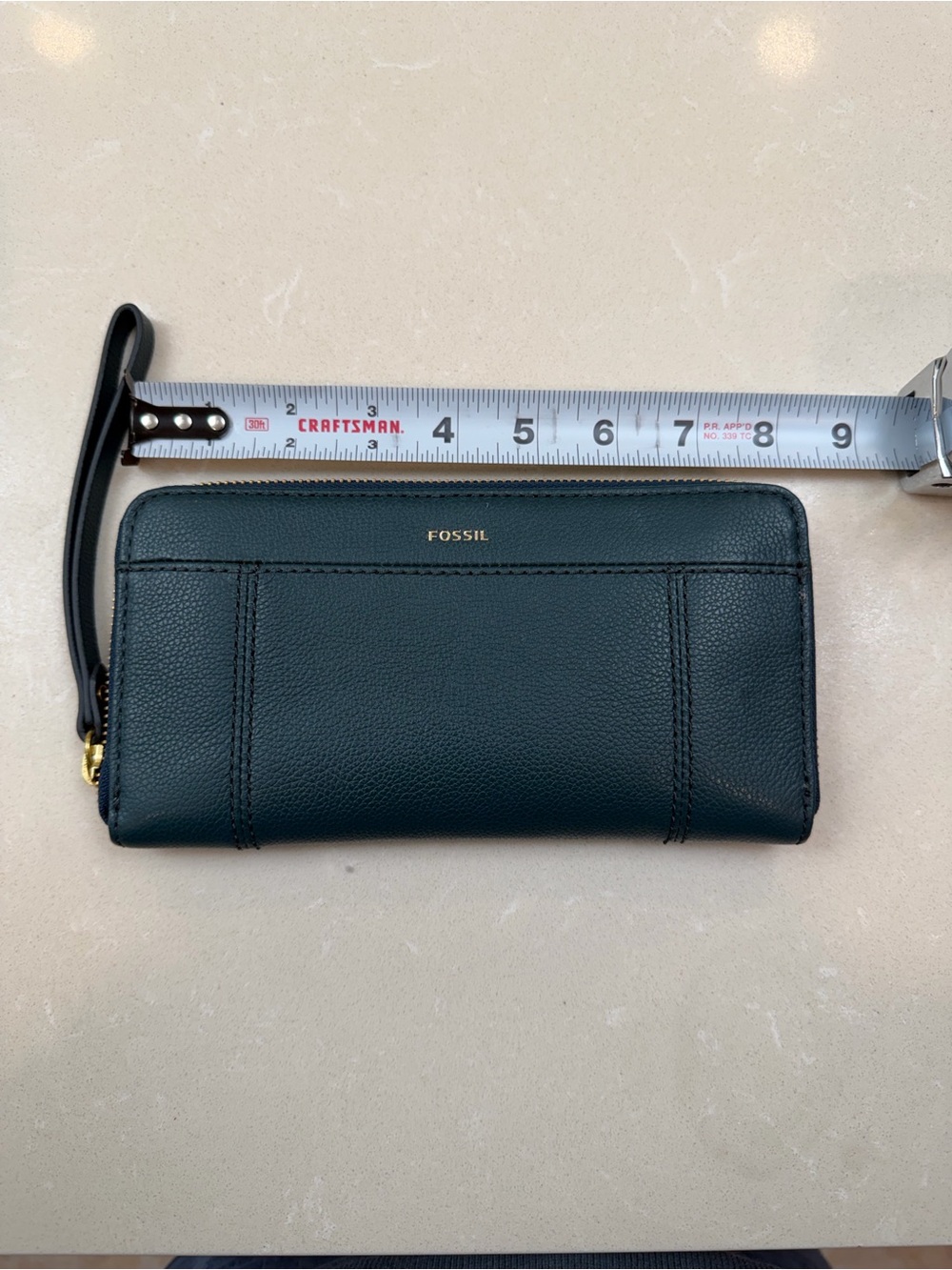 Fossil Women’s Dark Green Zip Wallet/ Clutch